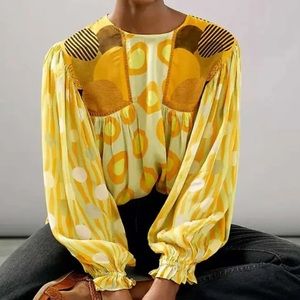Blink London Yellow Miranda Blouse from Anthropologie